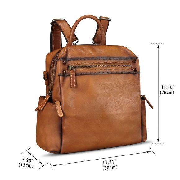 Leather Backpack Purse for Women Vintage Casual Daypack Knapsack? main image 7